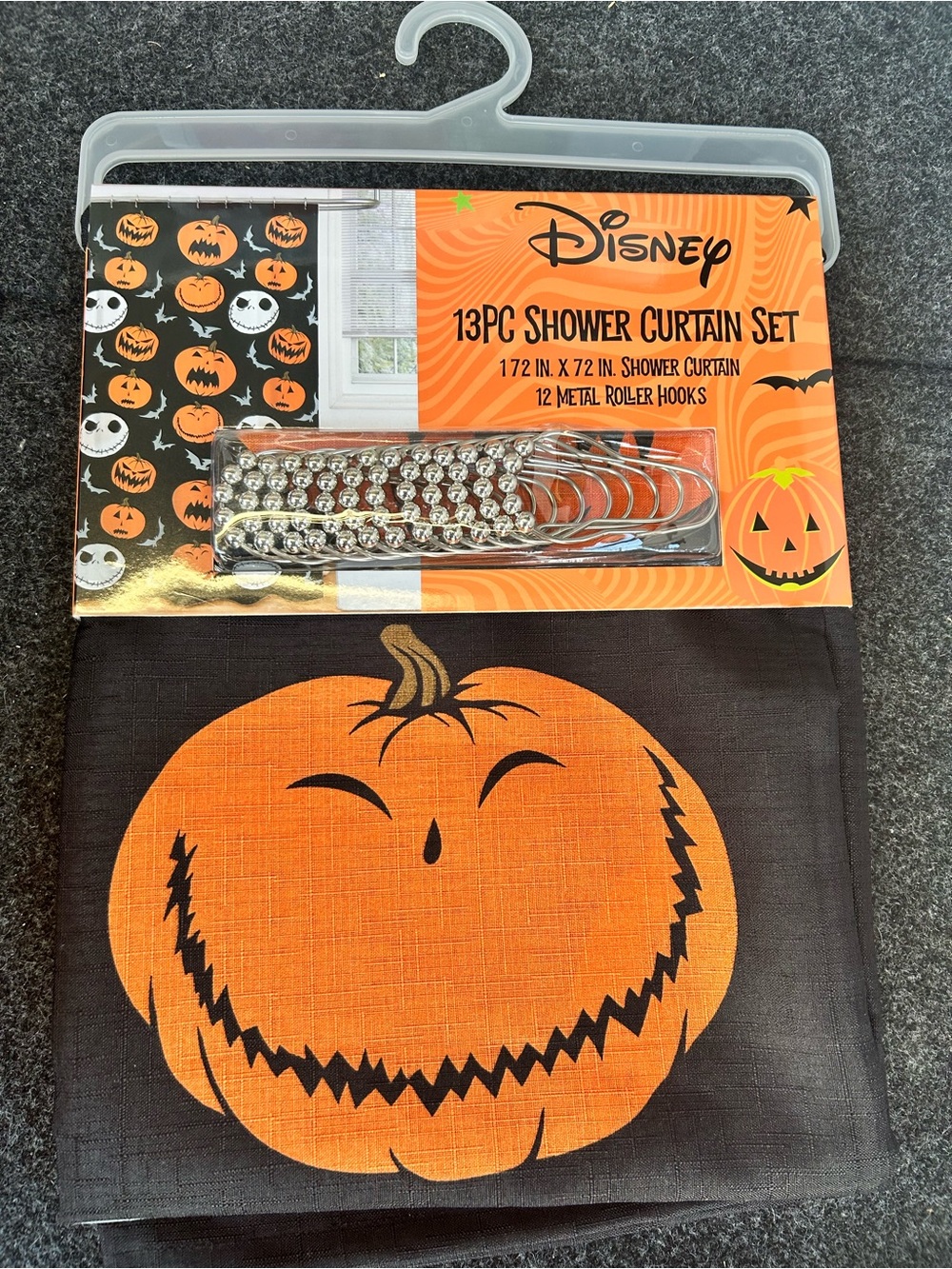 Disney Halloween Nightmare Before Christmas Shower Curtain Set